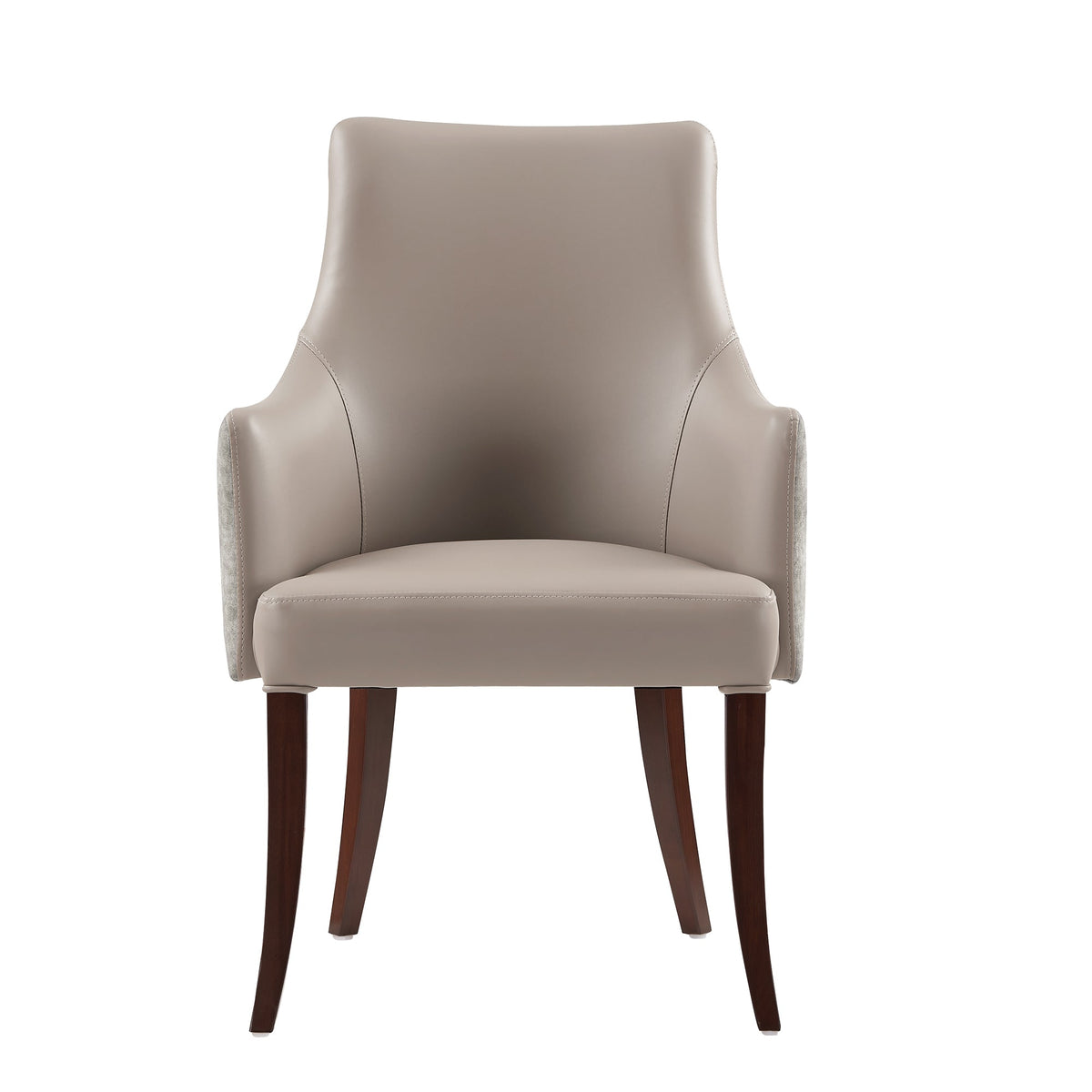 Connie Wood Vegan Leather and Velvet Armchair
