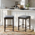 Arnhem Wood Upholstered Swivel Counter Height Stool, Set of 2