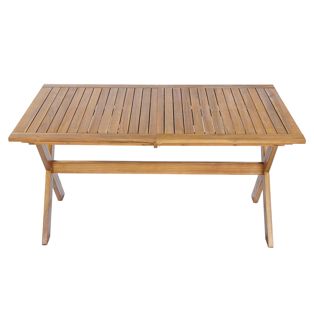 7 Piece Acacia Wood Outdoor Dining Set