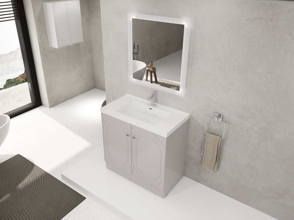 36" Freestanding Bathroom Vanity with Resin Sink