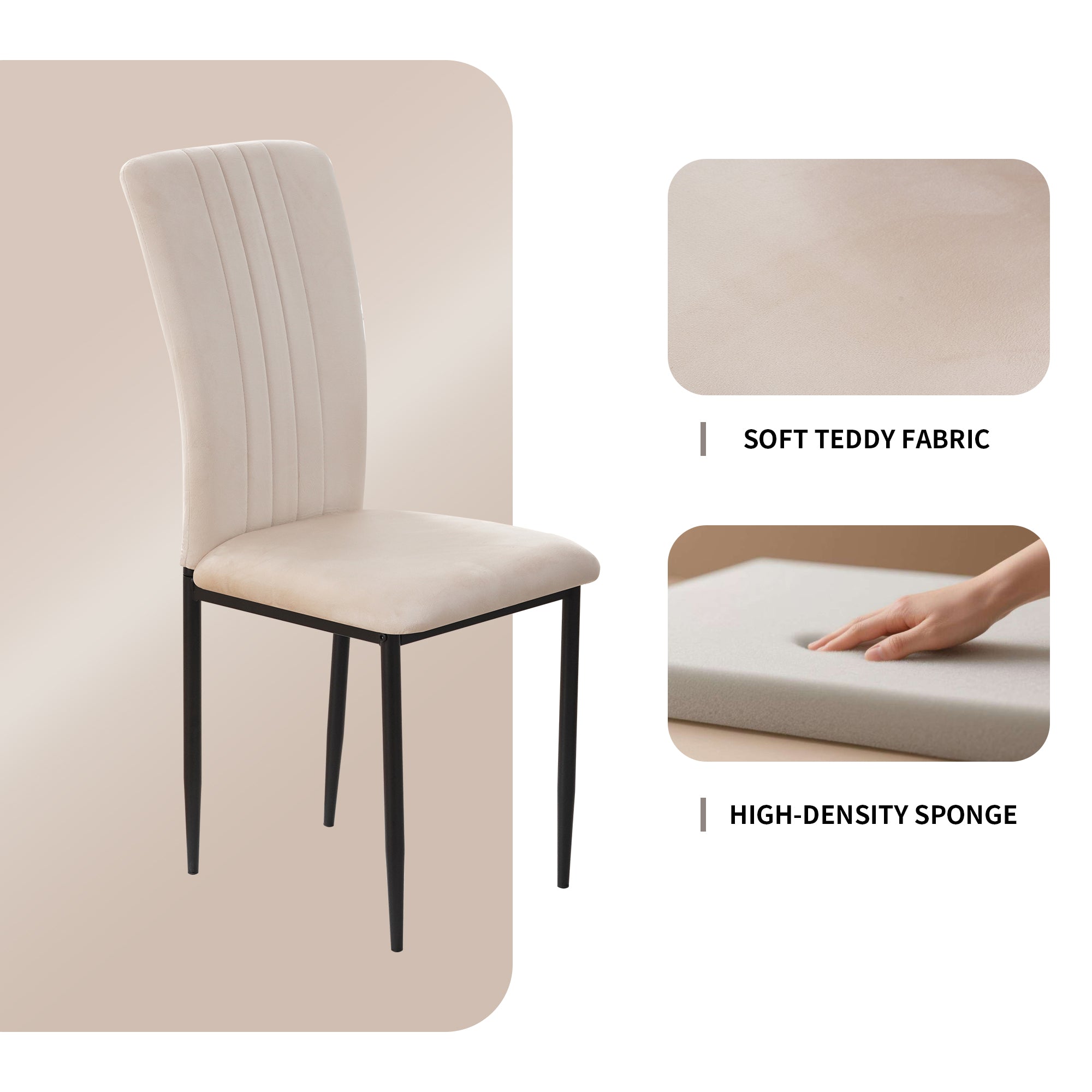 Dining Chairs Set of 4 Modern Velvet Upholstered Chairs