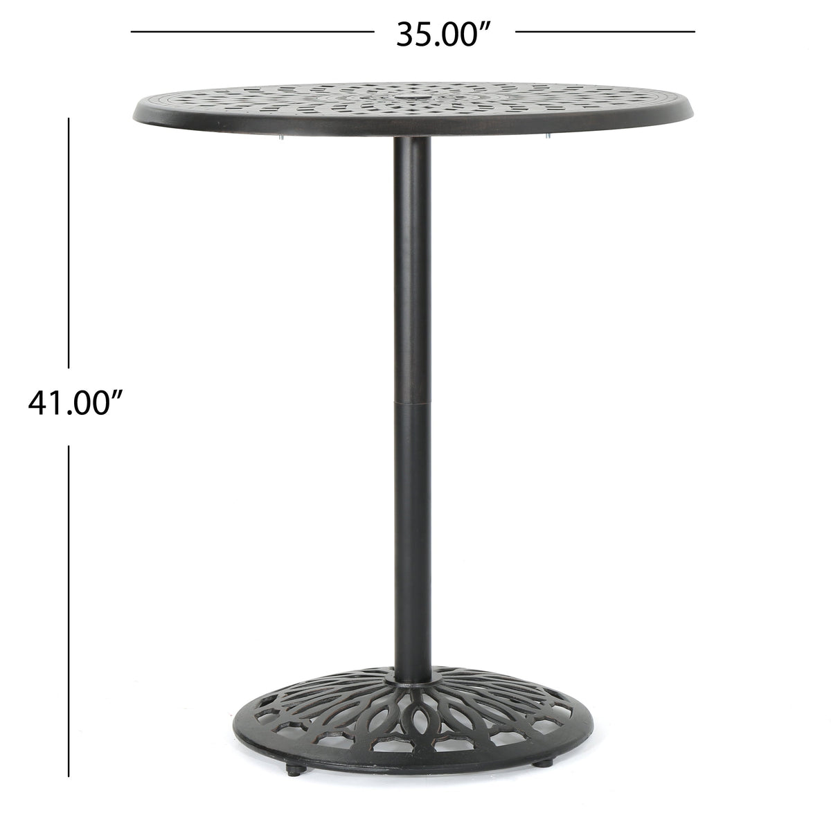 Cast Aluminium 35'' Round Bar Table