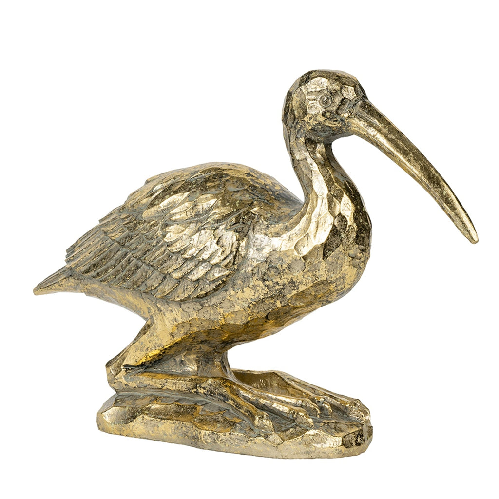 Kneeling Crane Figurine