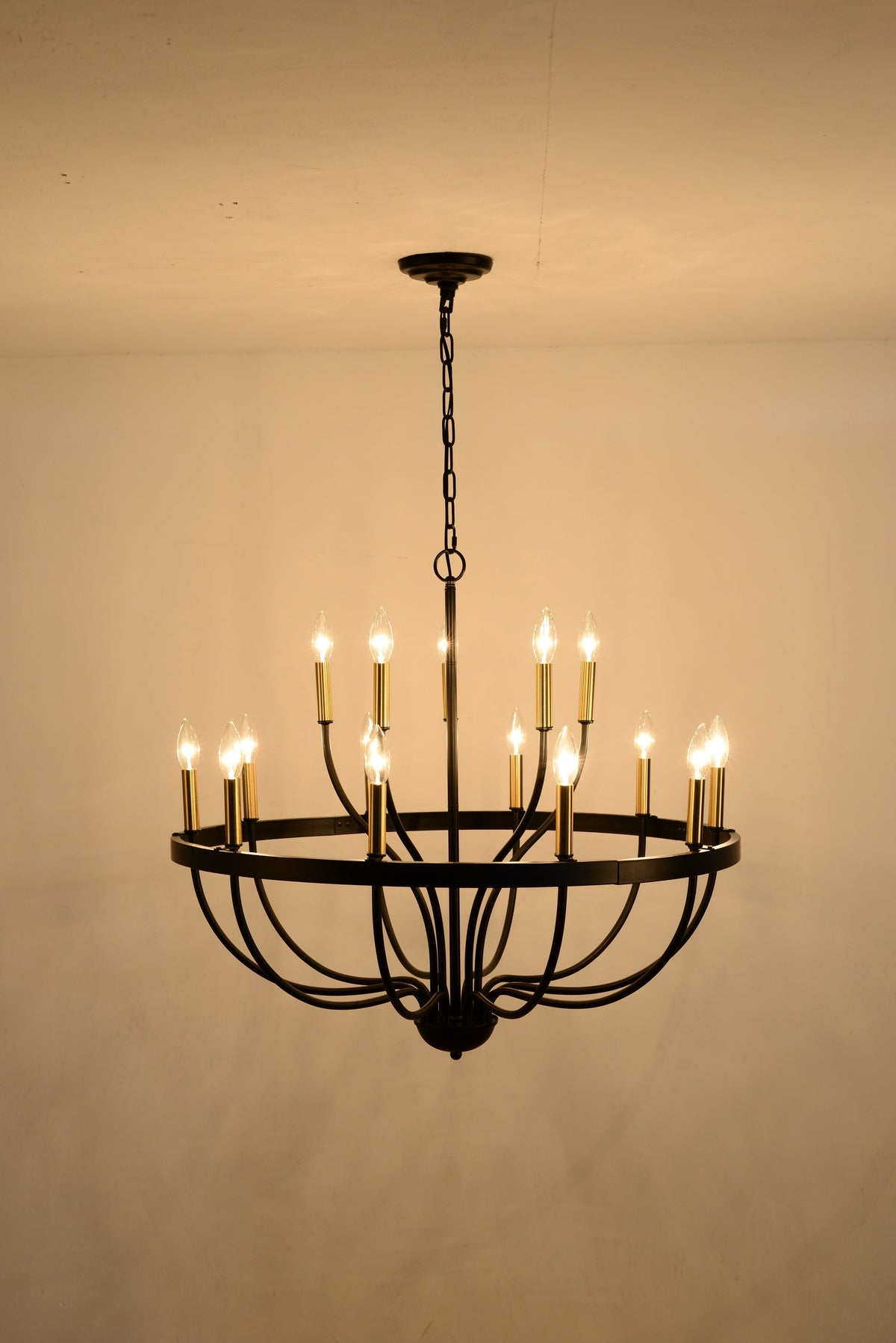 18-Light Chandelier Industrial Iron Candle Chandelier