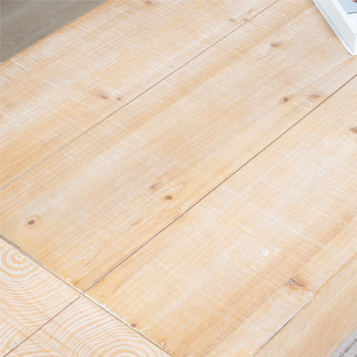 49" Rustic Wood Coffee Table