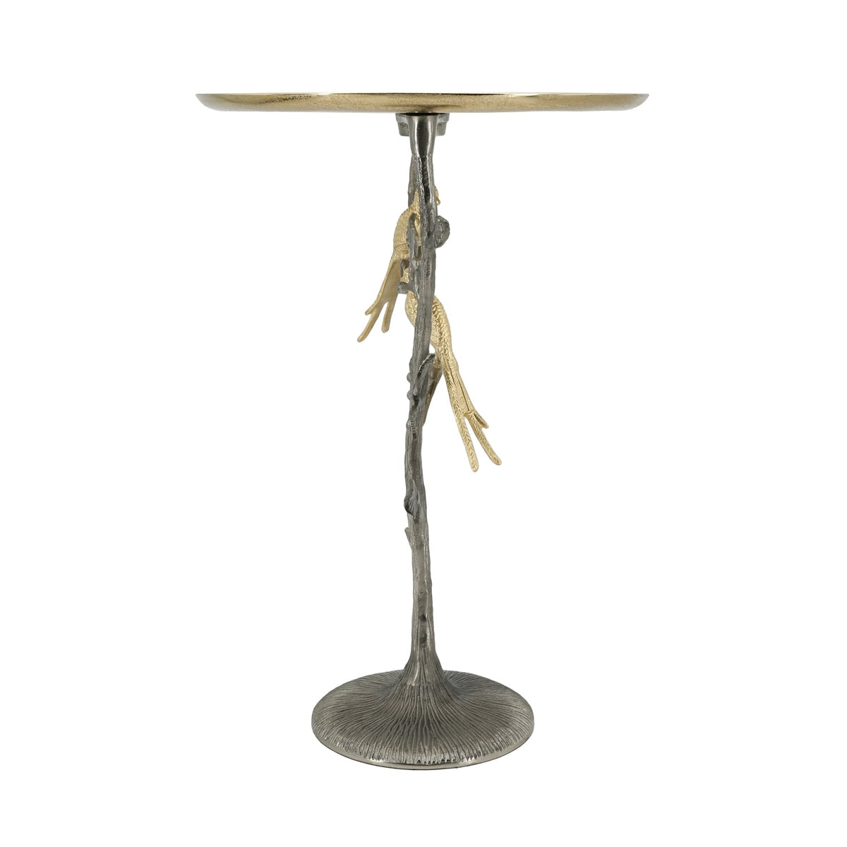24-inch Metal Dual Bird Side Table