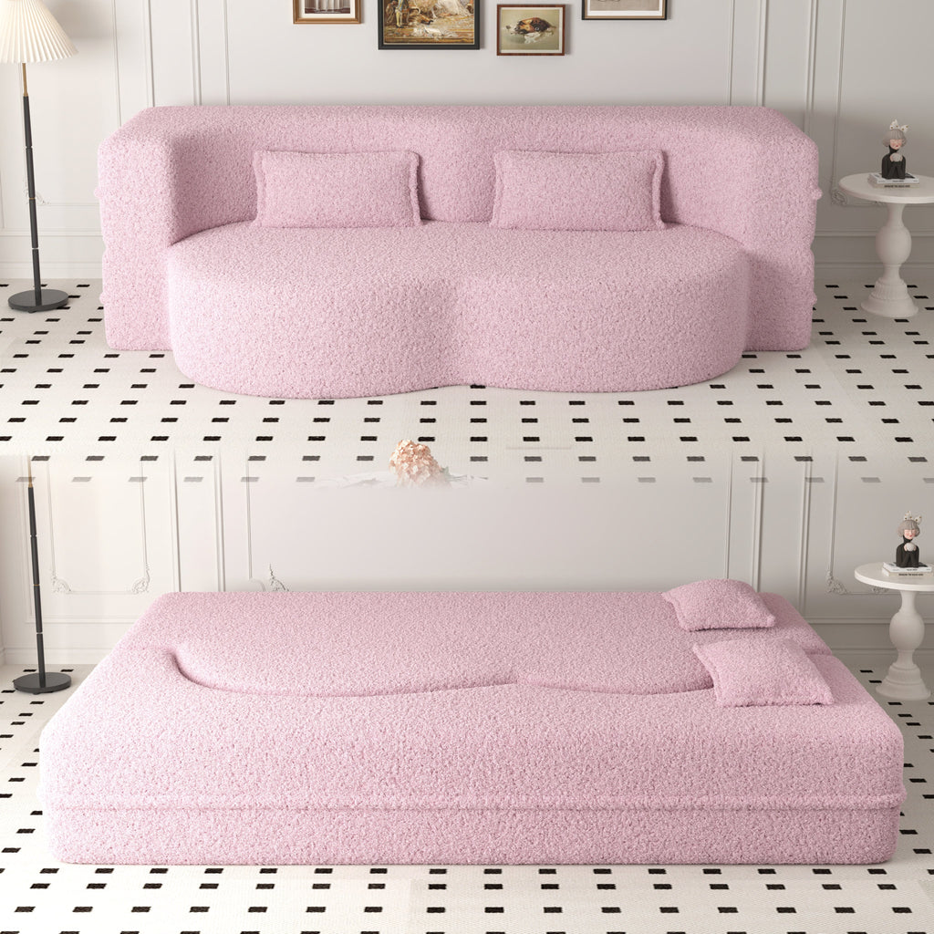 Modern Floor Sofa With 2 Pillows