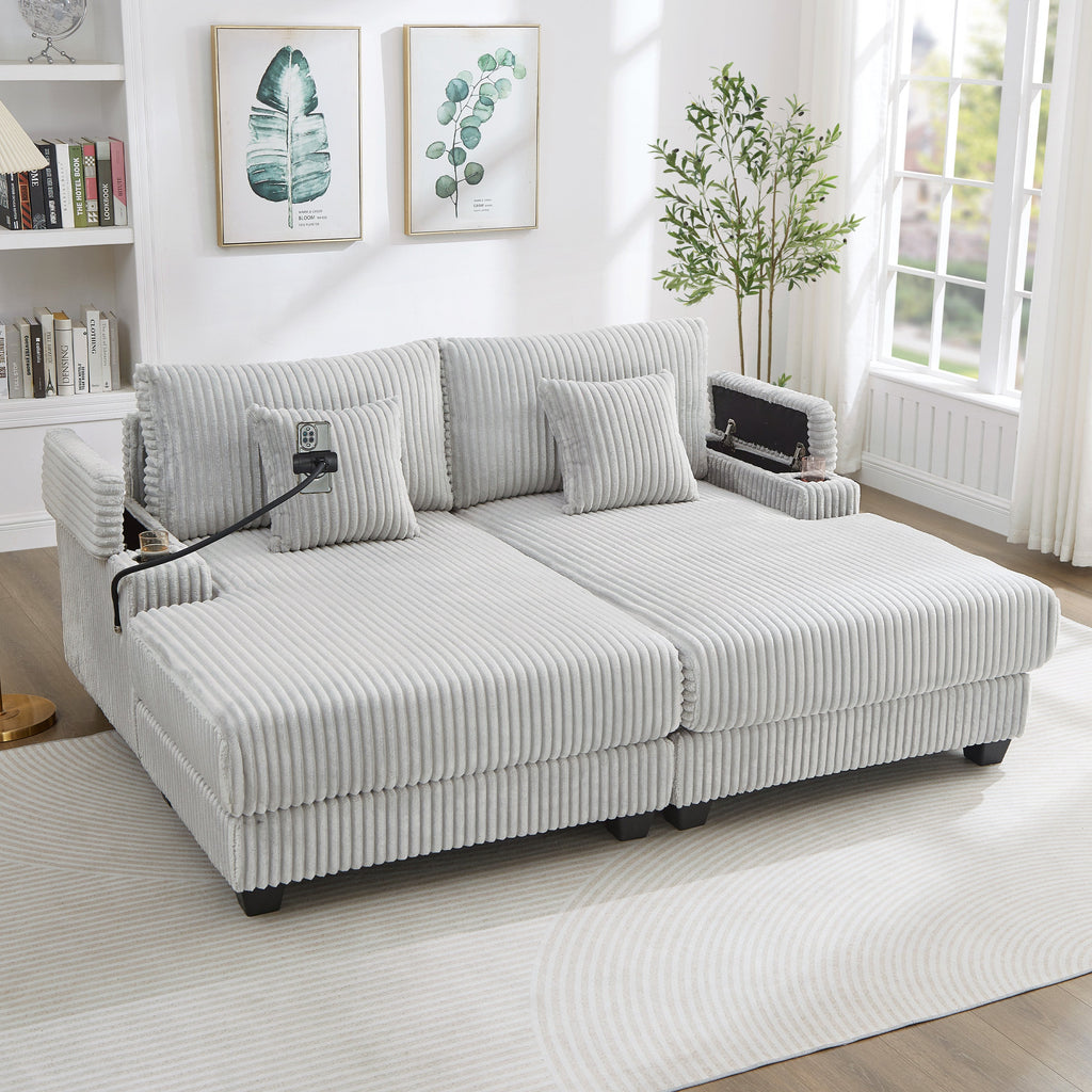 Modern Chaise Sofa 75.5" Chaise Lounge