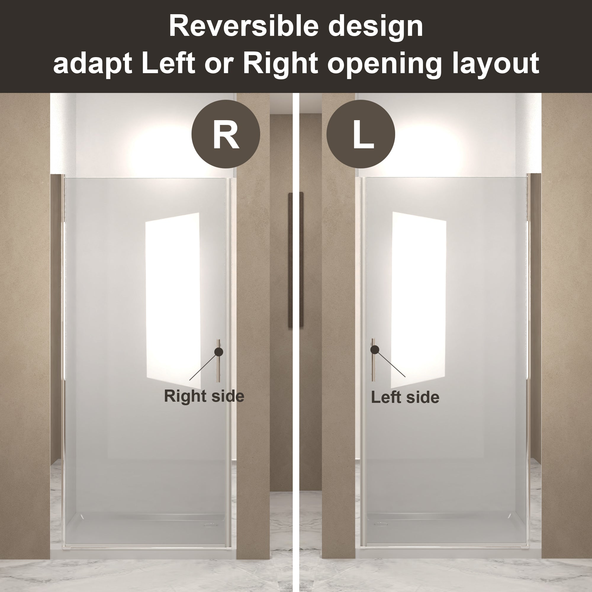 37-36"x 72" Pivot Shower Door