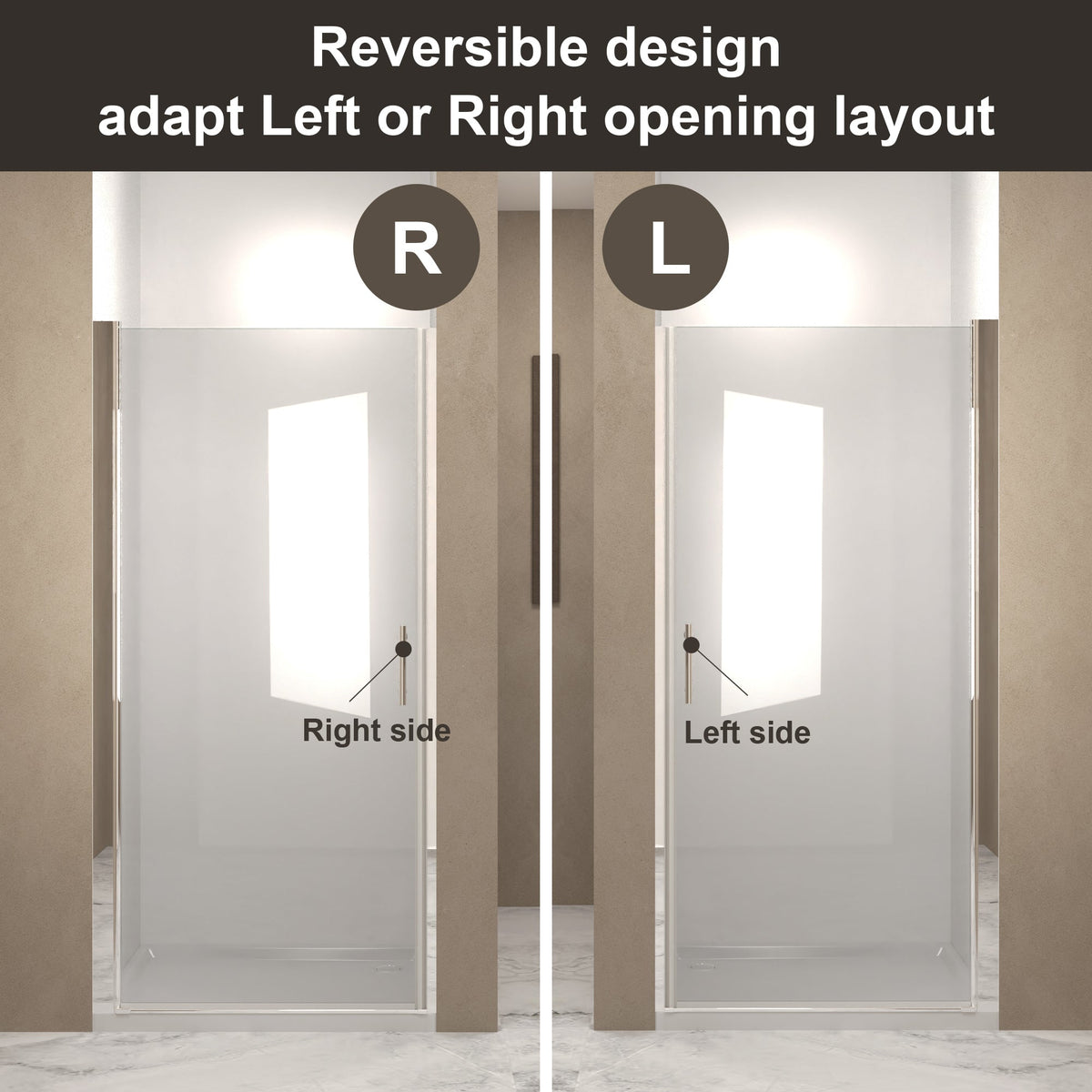 29-28"x 72" Pivot Shower Door