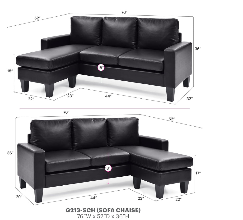 Jenna G213-SCH Sofa Chaise