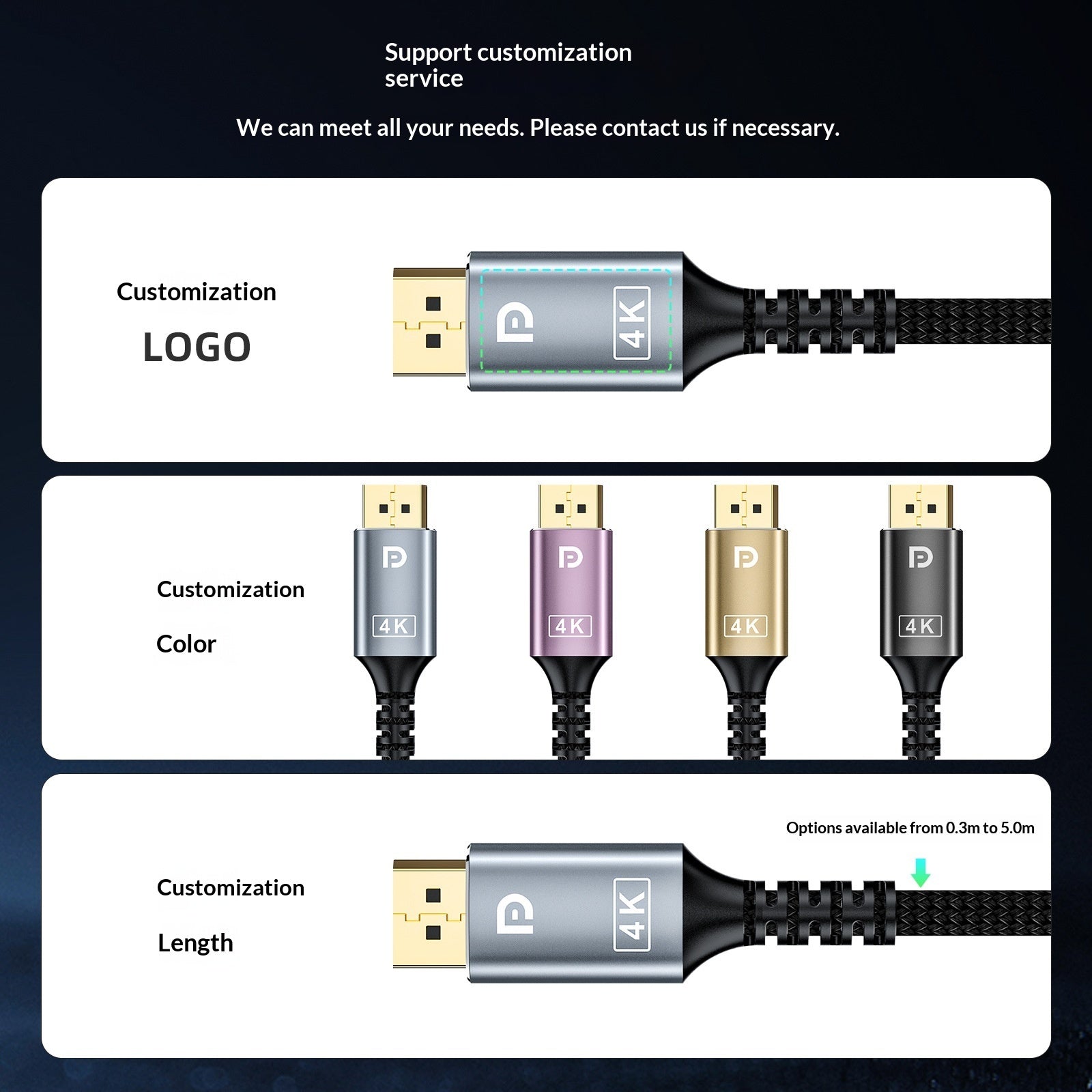 Adapter Cable For PC Graphics Cards Monitors Projectors And TVs