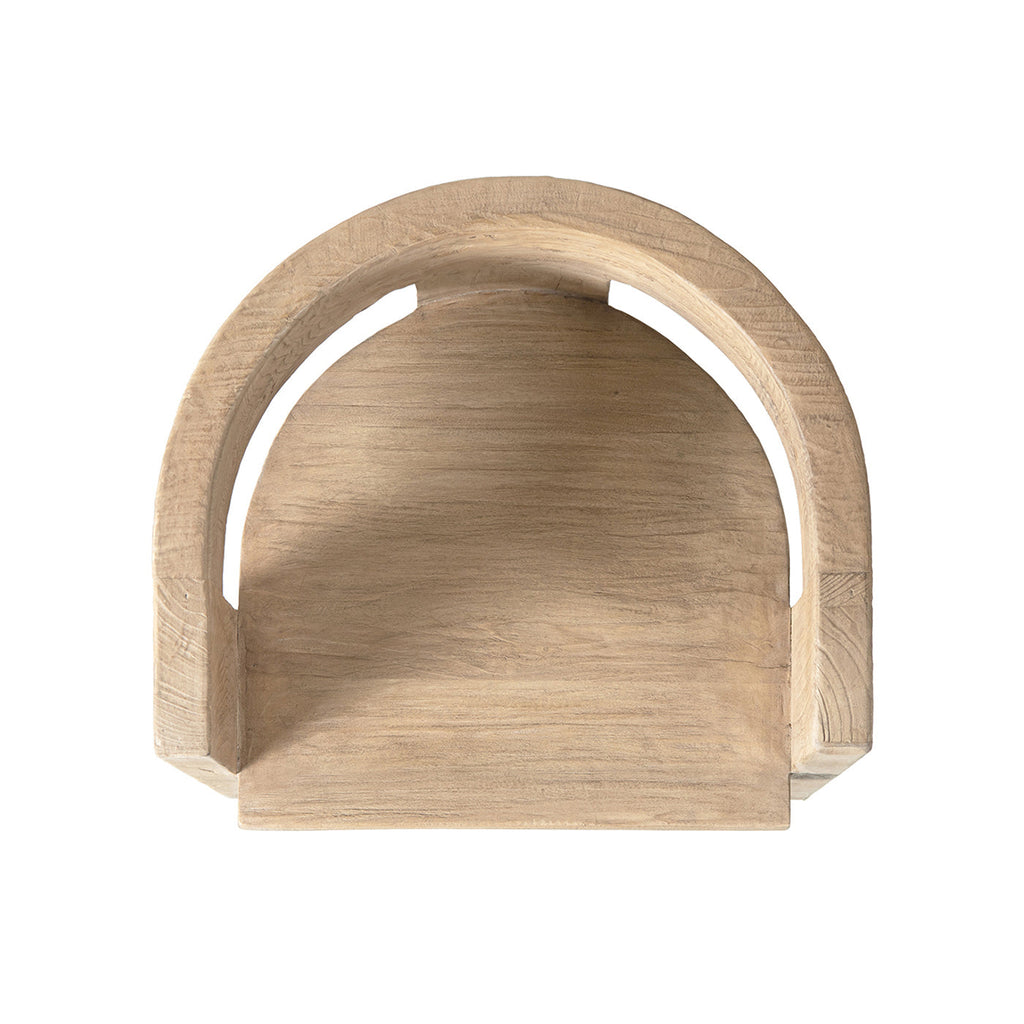 Soren Solid Reclaimed Elm Sculptural Accent Curved Dining Chair