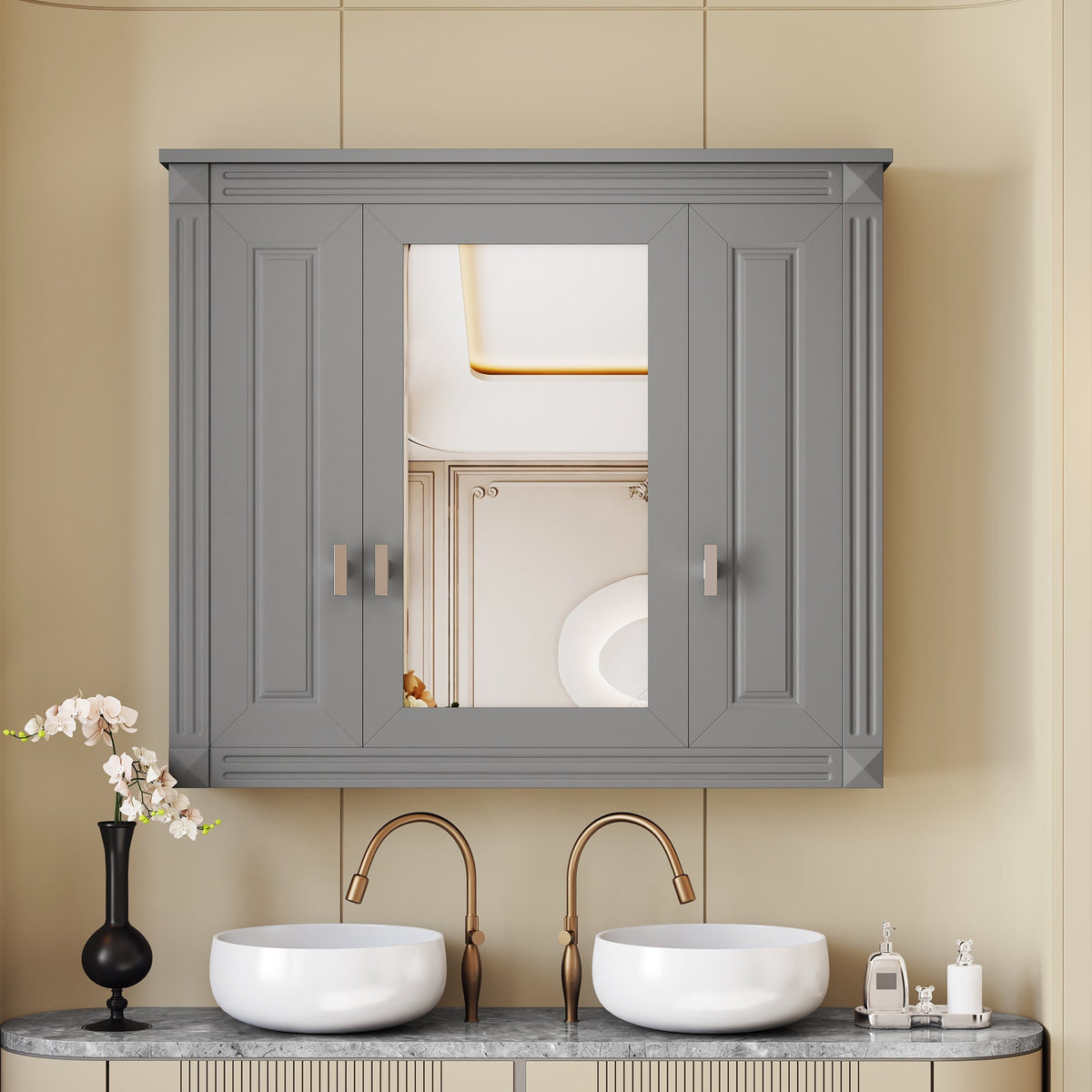 Bathroom Wall Cabinet with Mirror