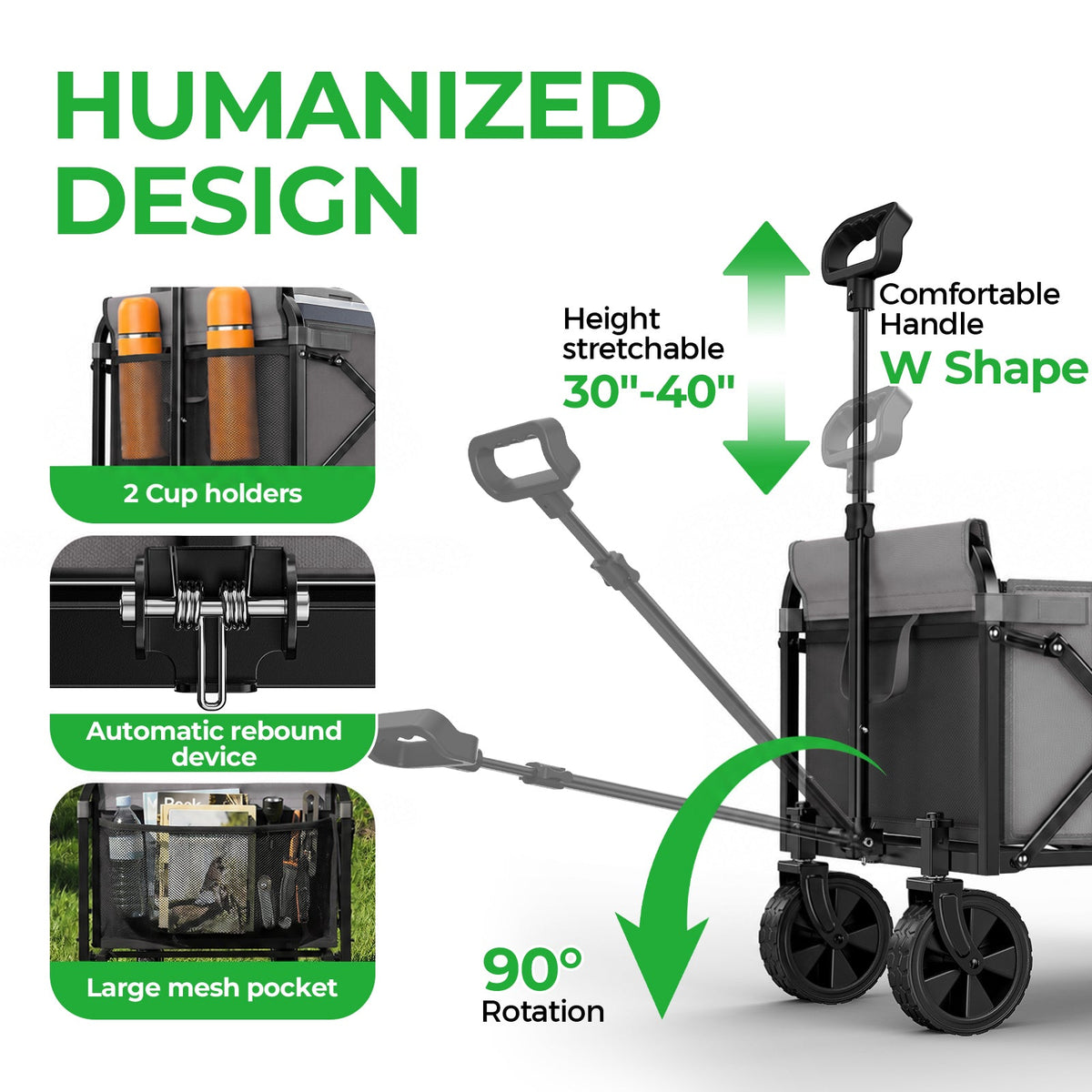 Expandable Dual-Layer Utility Wagon with Extra Space