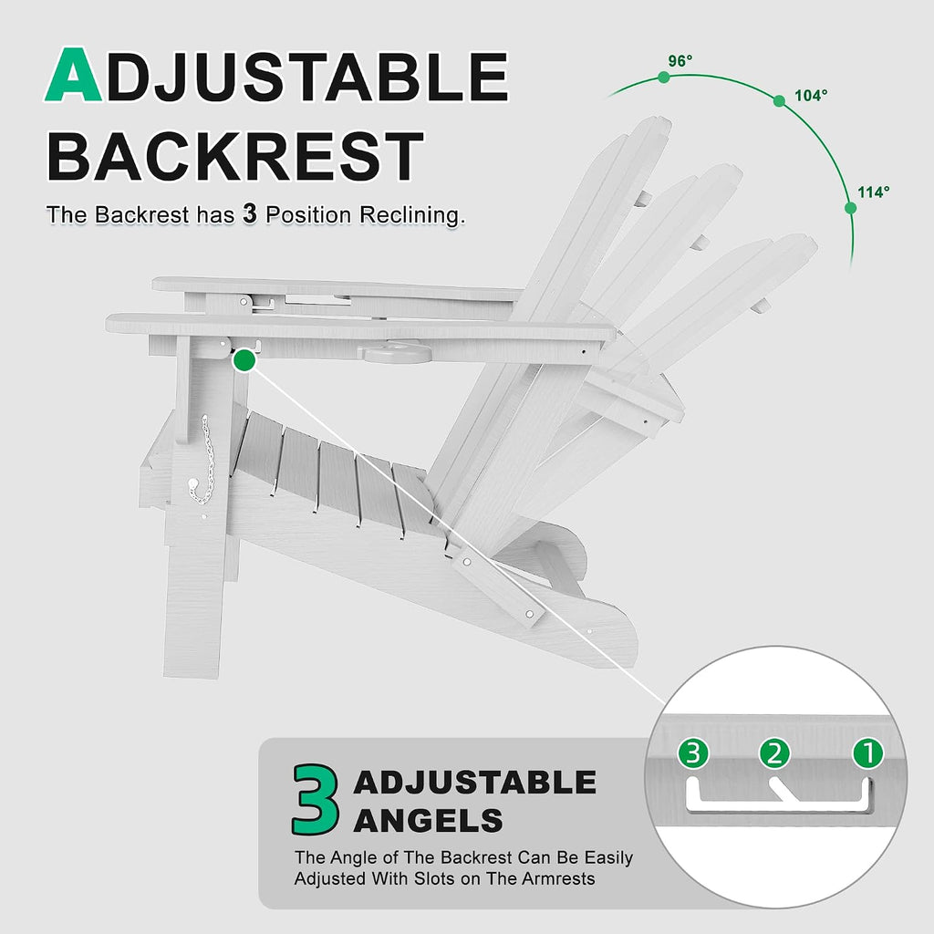 Adjustable HDPE Adirondack Chair