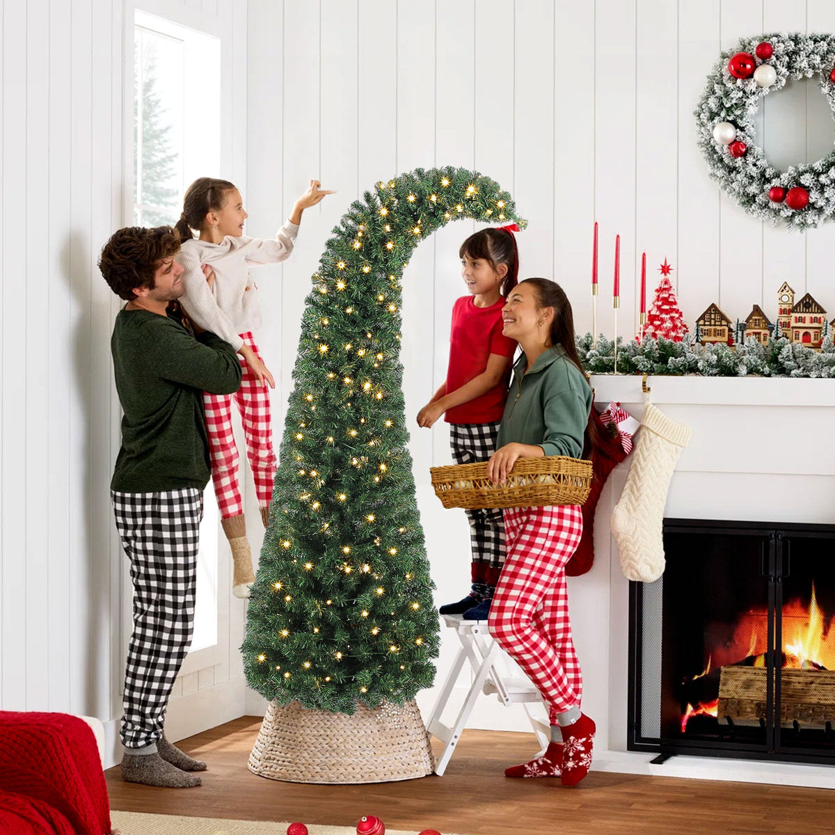 Homcom 6 ft Prelit Whimsical Christmas Tree