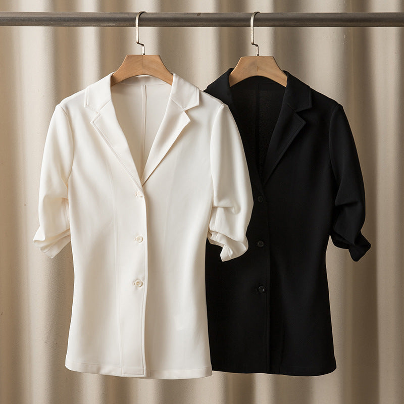 Womens Fashionable Versatile Waist-cinching Blazer