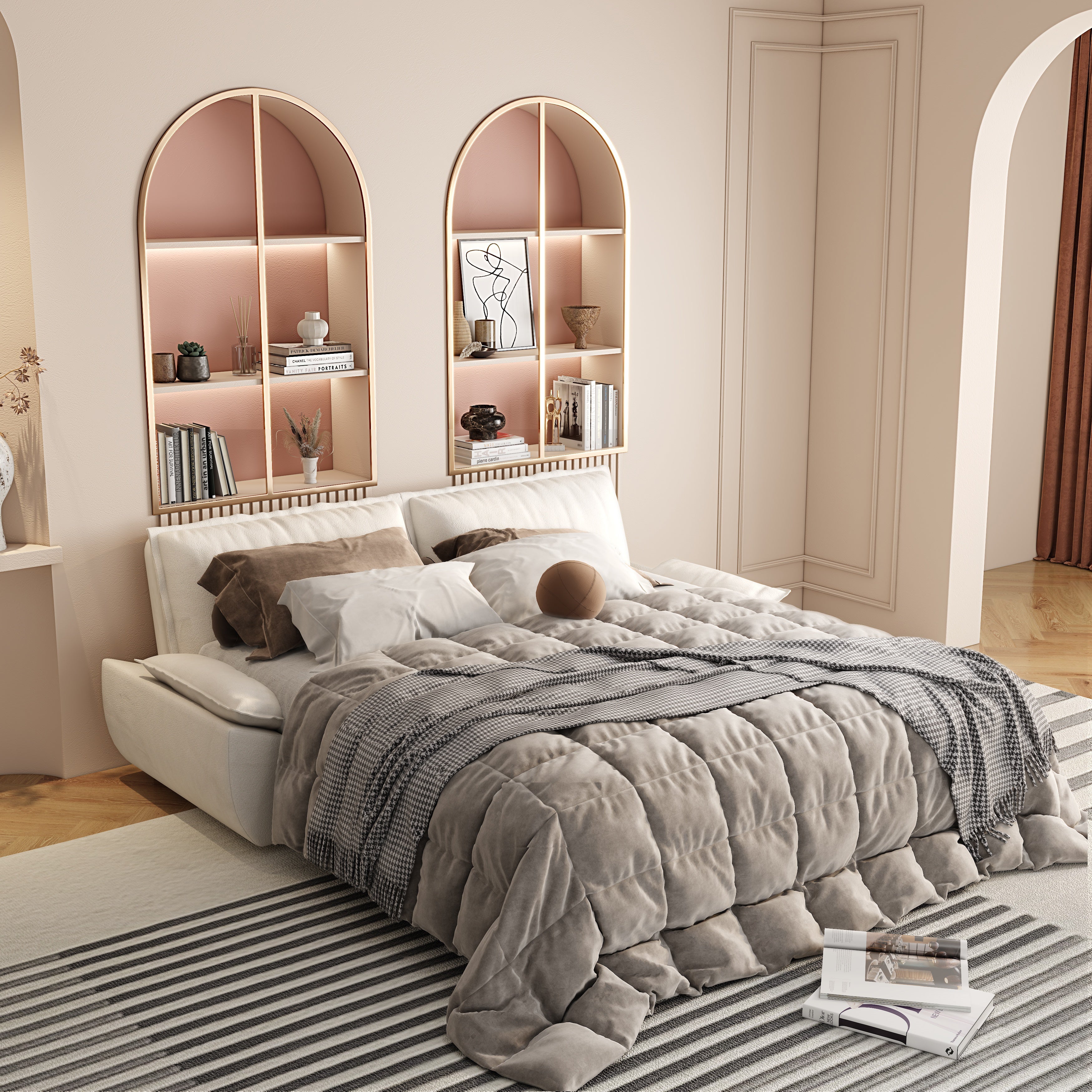 73.2" Queen Pull Out Sofa Bed
