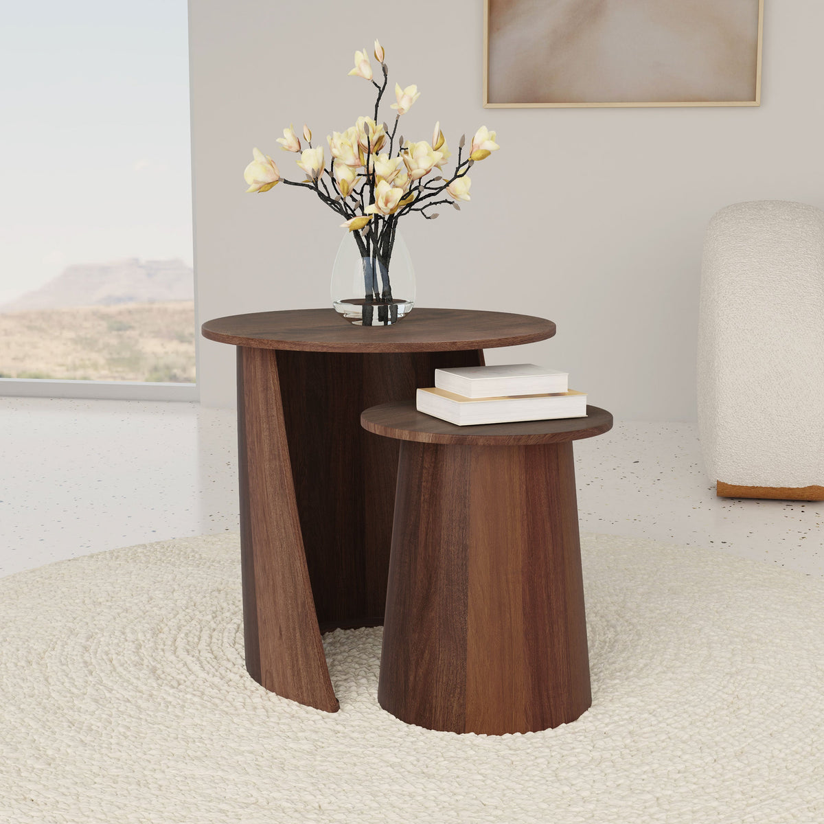 Lionett Solid Mango Wood Nesting Table Set