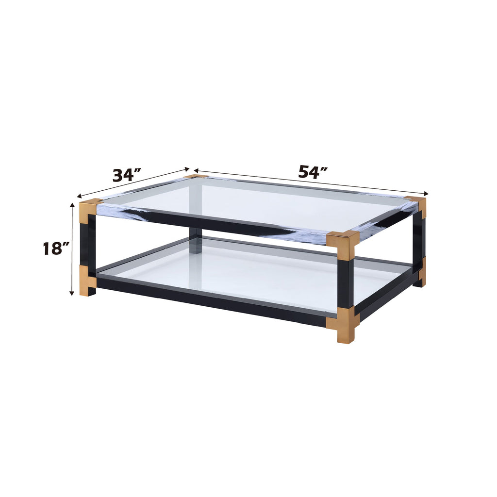 Lafty Clear Glass Coffee Table