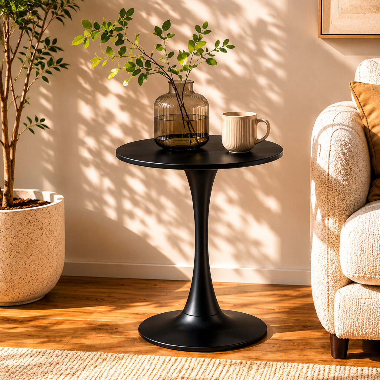 Black Round Dining Table