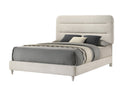Plush Upholstered Design 1pc Queen Size Panel Bed