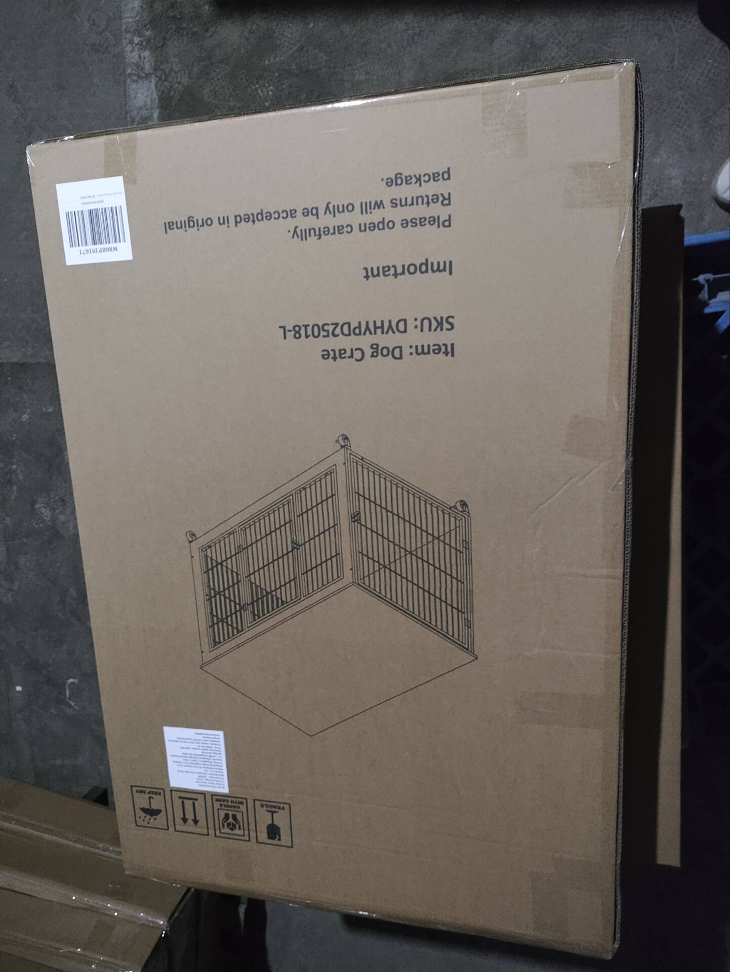 38.6" Dog Crate Furniture with Wheels for Small Dogs