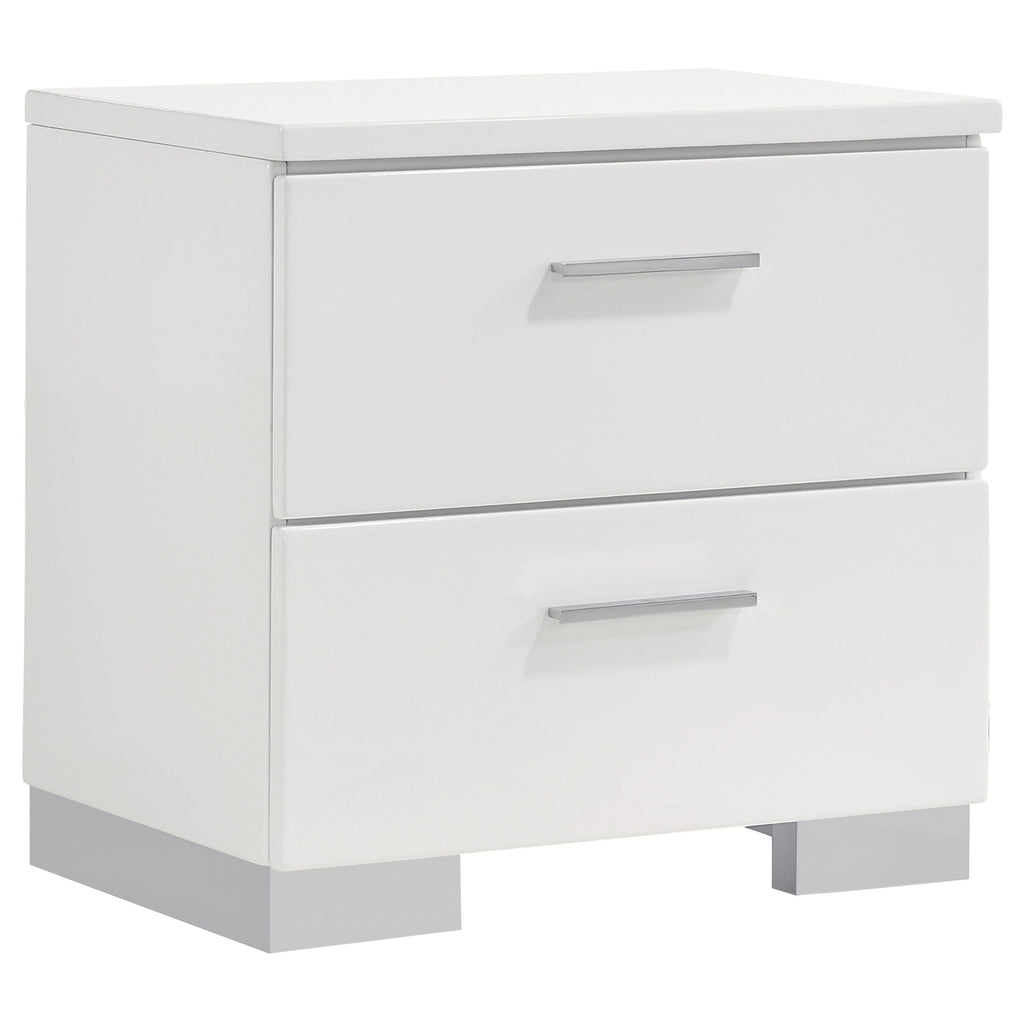 August Glossy Modern Bedroom Set