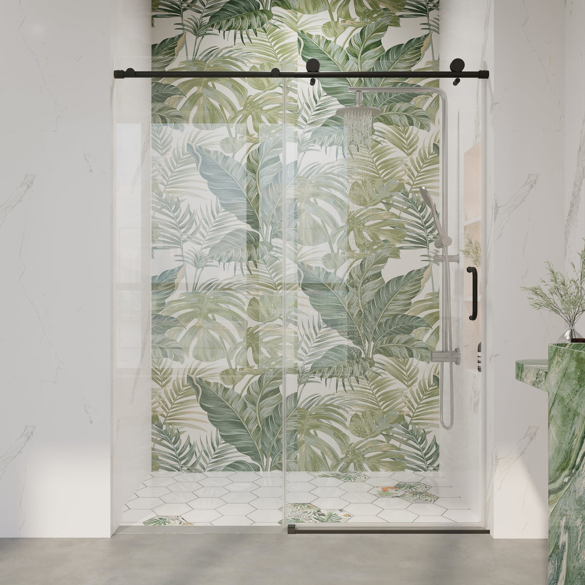 Frameless Single Sliding Shower Door