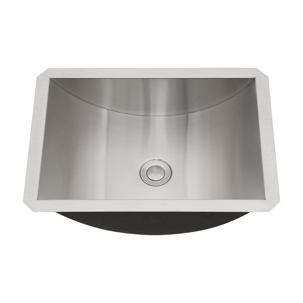 18"x13" Brushed Nickel Stainless Steel Undermount Bathroom Sink