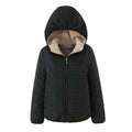 Womens Mid-Length Hooded Cotton-Padded Coat
