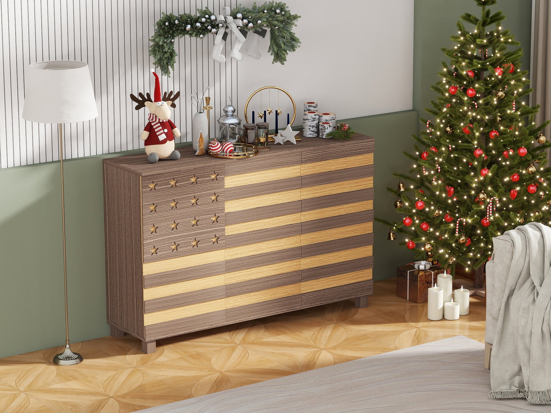 55" Buffet Sideboard Cabinet Storage