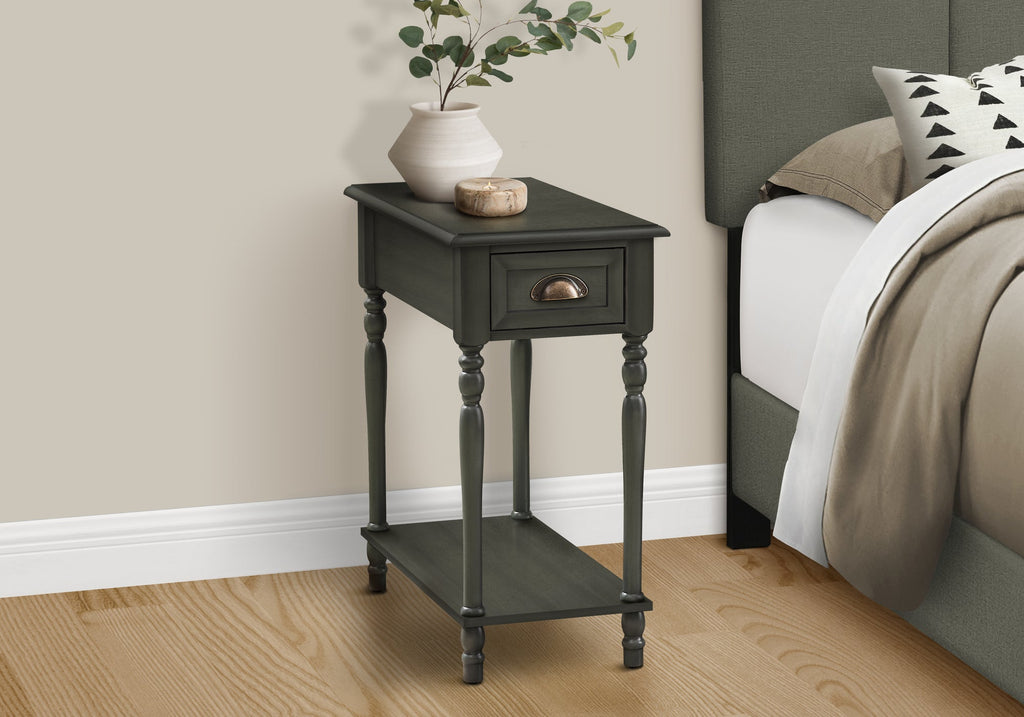 2 Tier Accent Table with Storage Drawer