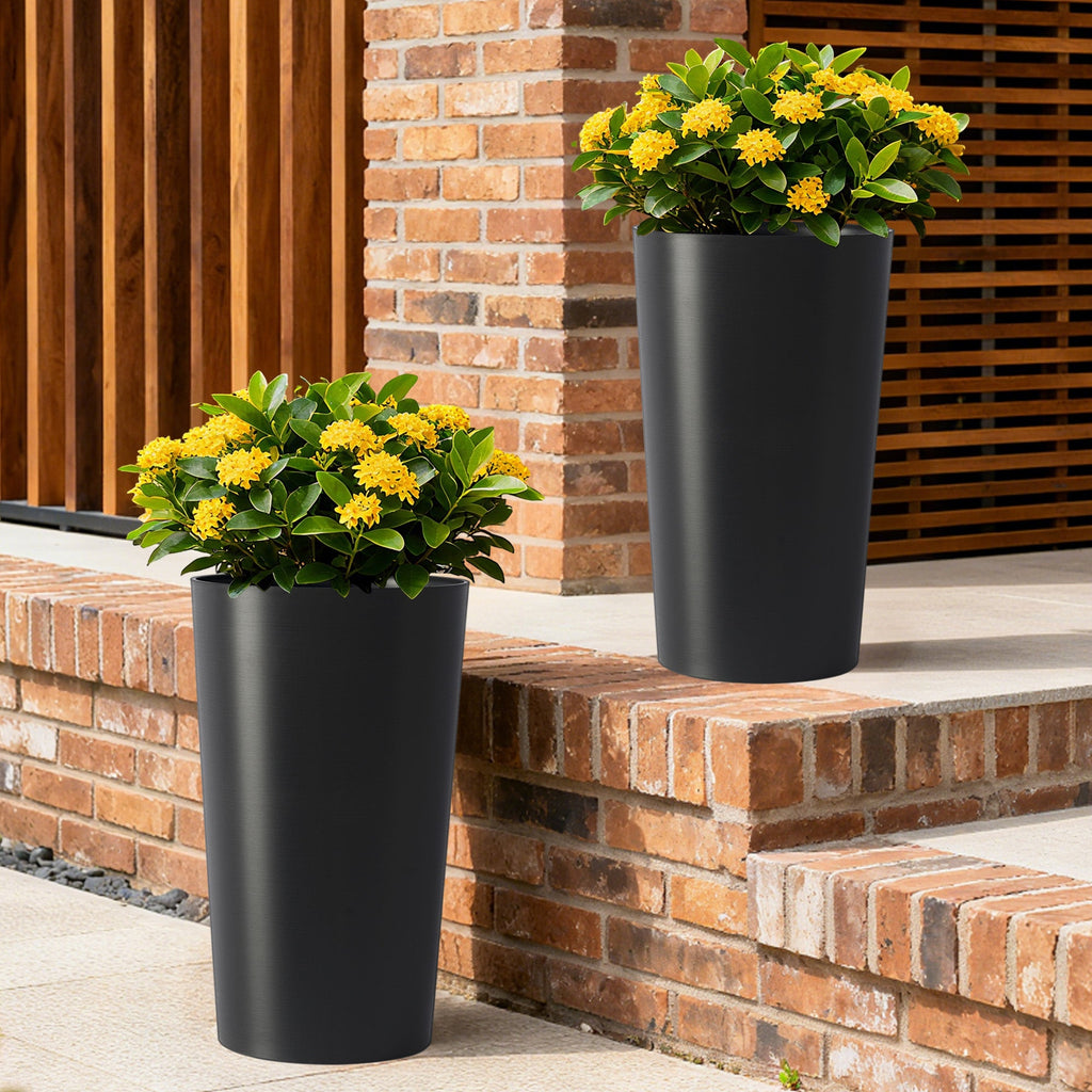 2 Pack Tall 21.7 in Planters for Outdoor Plants