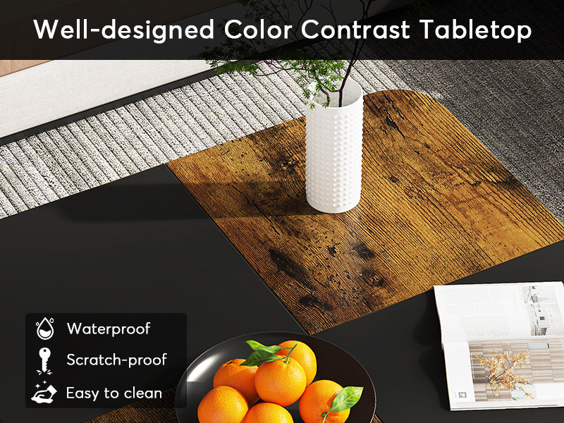 39” Square Coffee Table with Storage Shelf