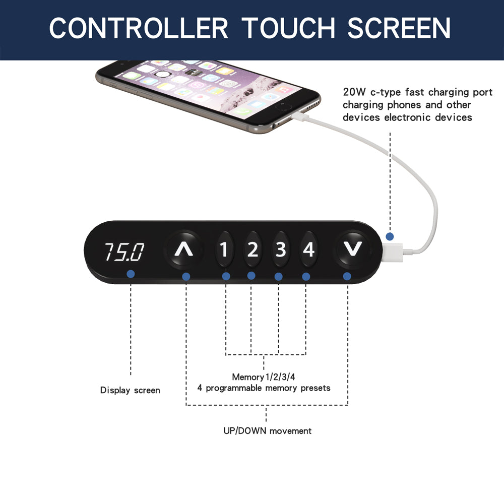 Polaris 55" x 24" Electric Standing Desk
