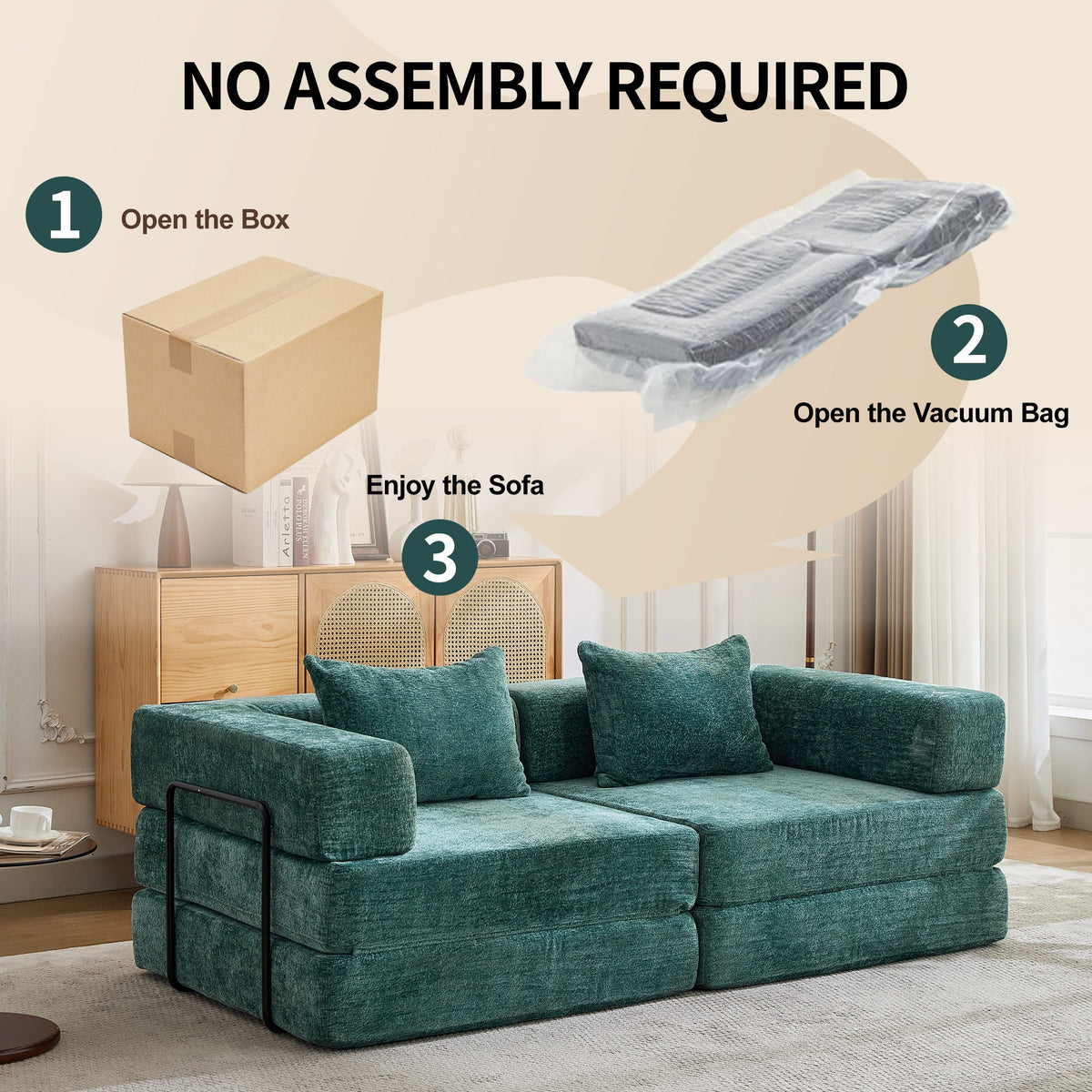 Compression Sofa: Convertible Floor Sofa Bed