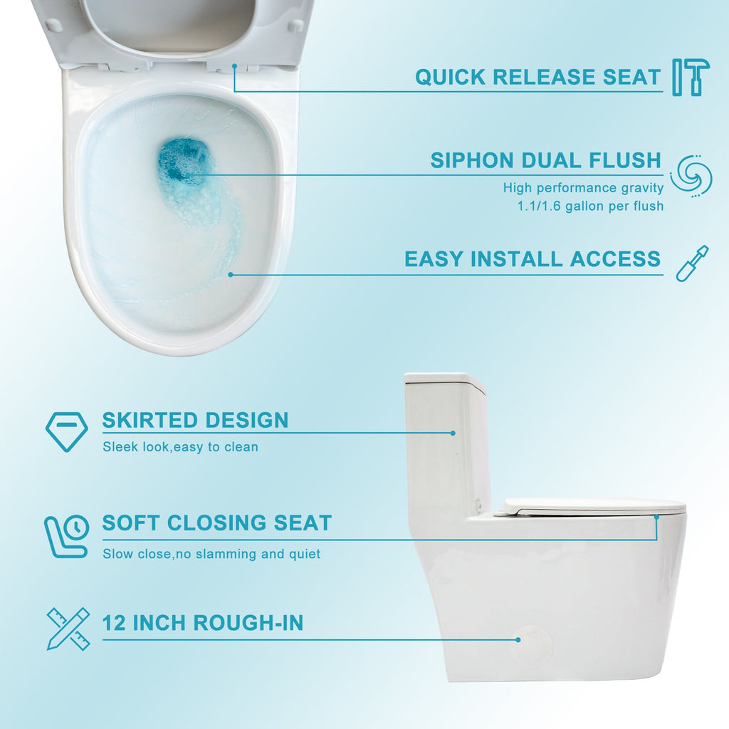 Ceramic One Piece Toilet for Bathroom