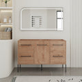 48" Freestanding Bathroom Vanity with Soft-Close Cabinet Door and 4 Drawers