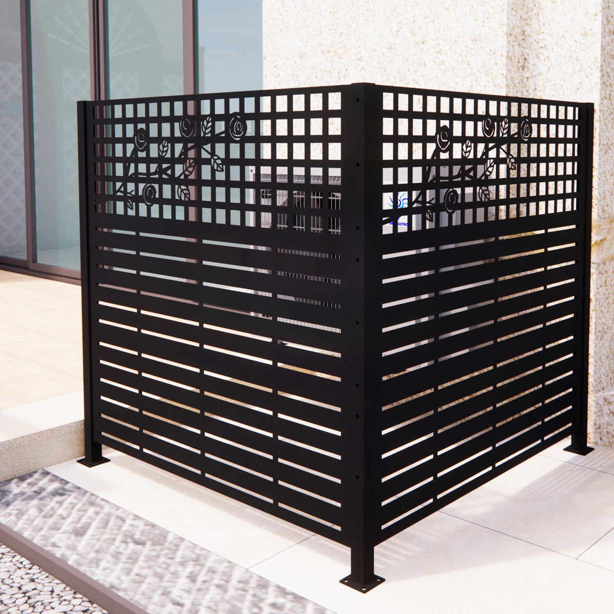 W48'' x H47.3'' x 2 Panels Metal Privacy Screen