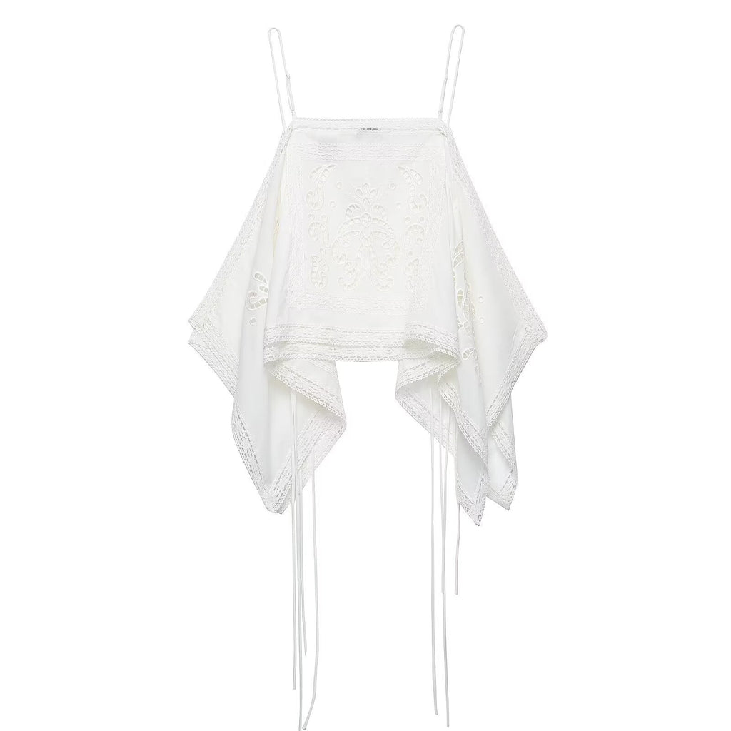 New Womens Hollow-out Embroidered Vest Camisole