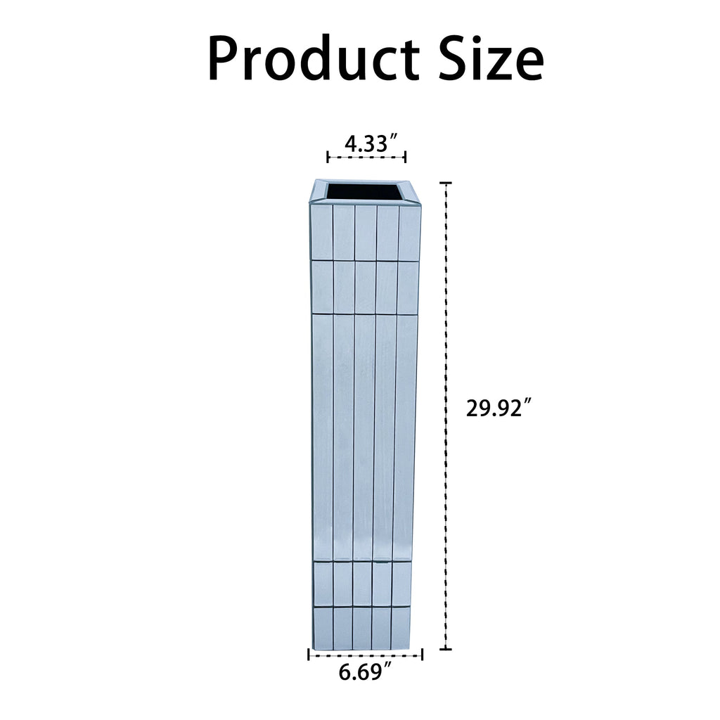 Tall Floor Vase 29.92" (76cm) Mirrored Floor Vase