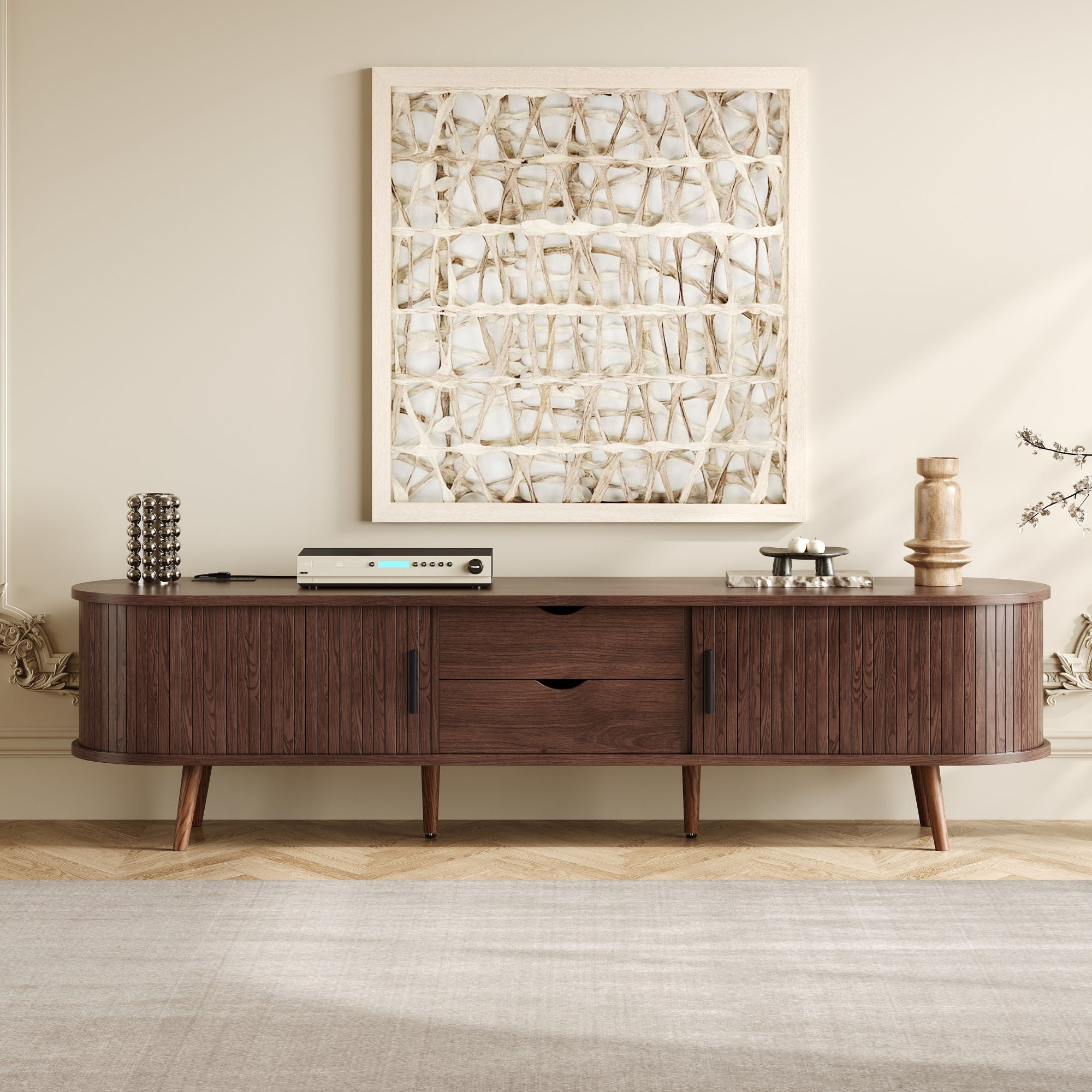 70 Inch Mid Century Modern TV Stand