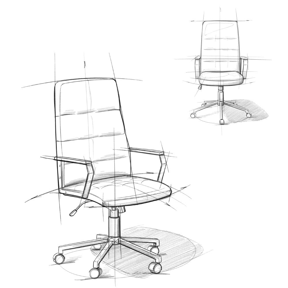 Foley Swivel Office Chair - Distressed