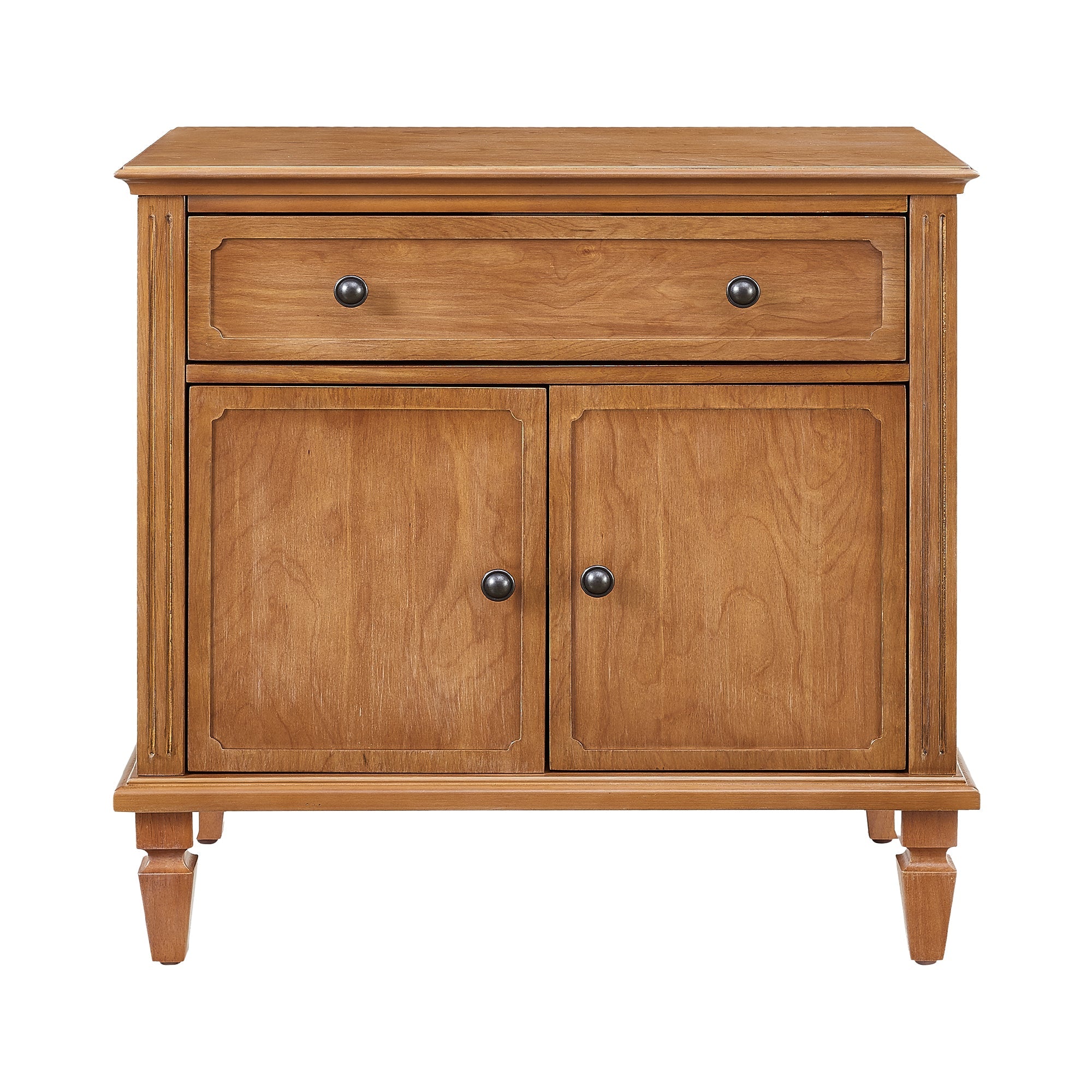 Farmhouse Nightstand with Charging Station