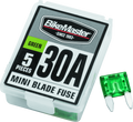 BikeMaster 5Piece 30A Replacement Mini Blade Fuse 152448