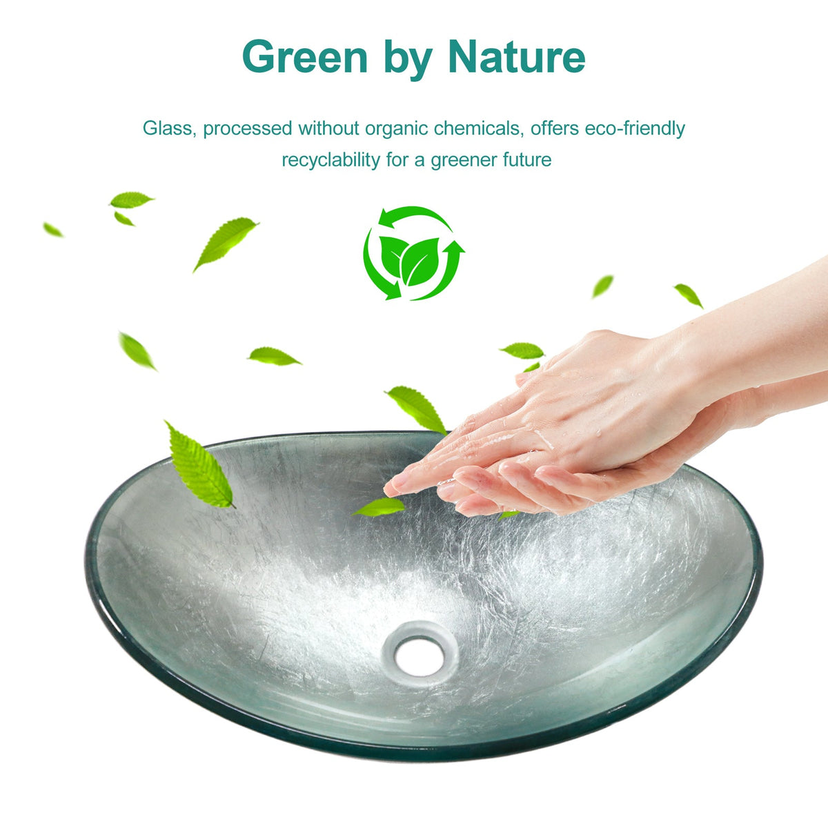 Bathroom Artistic Tempered Glass Sink