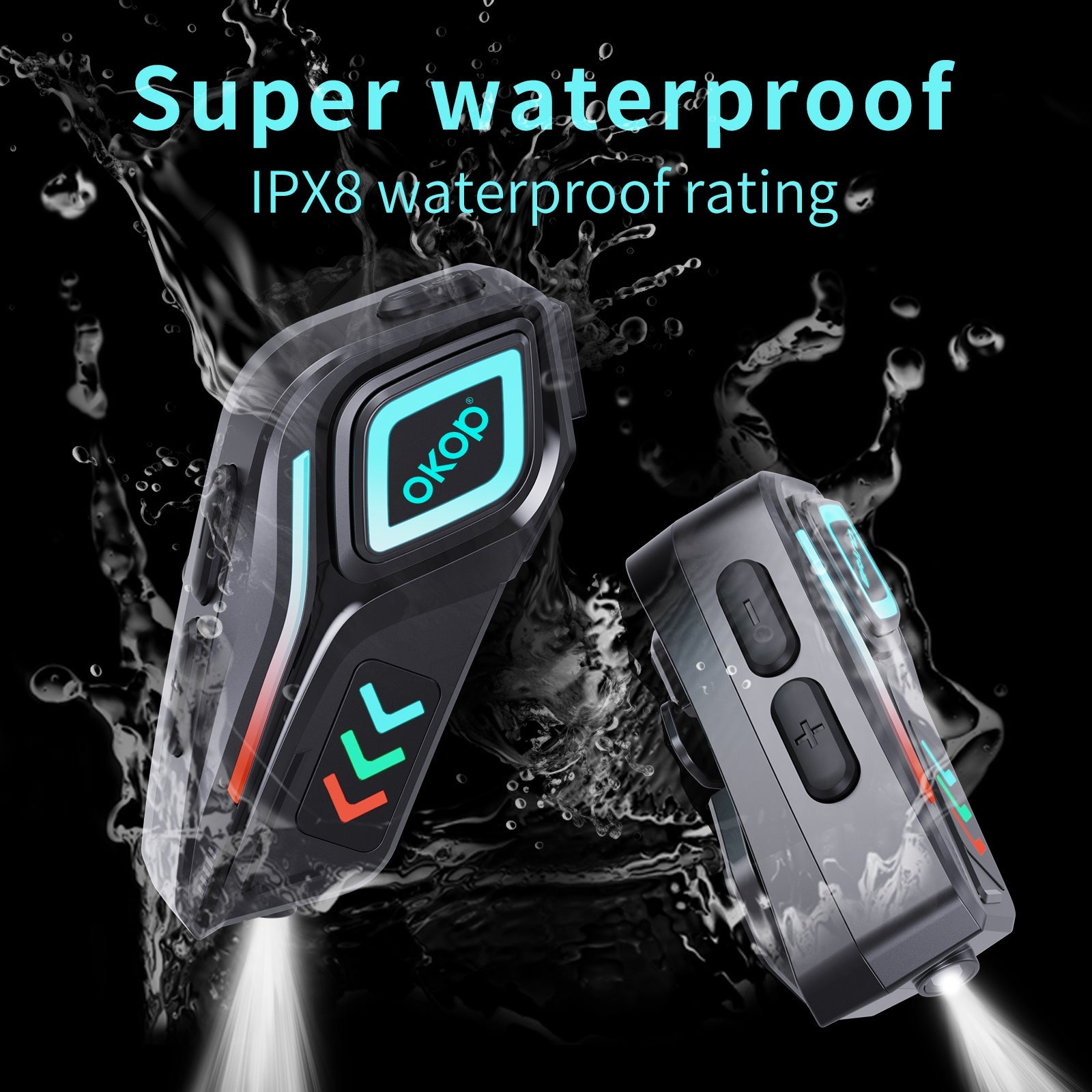 KP-291 Best-Selling Helmet Bluetooth Headset Ambient Lighting Long Battery Life Universal Helmet Compatibility Noise Cancellation And Binaural Stereo Calling In Stock
