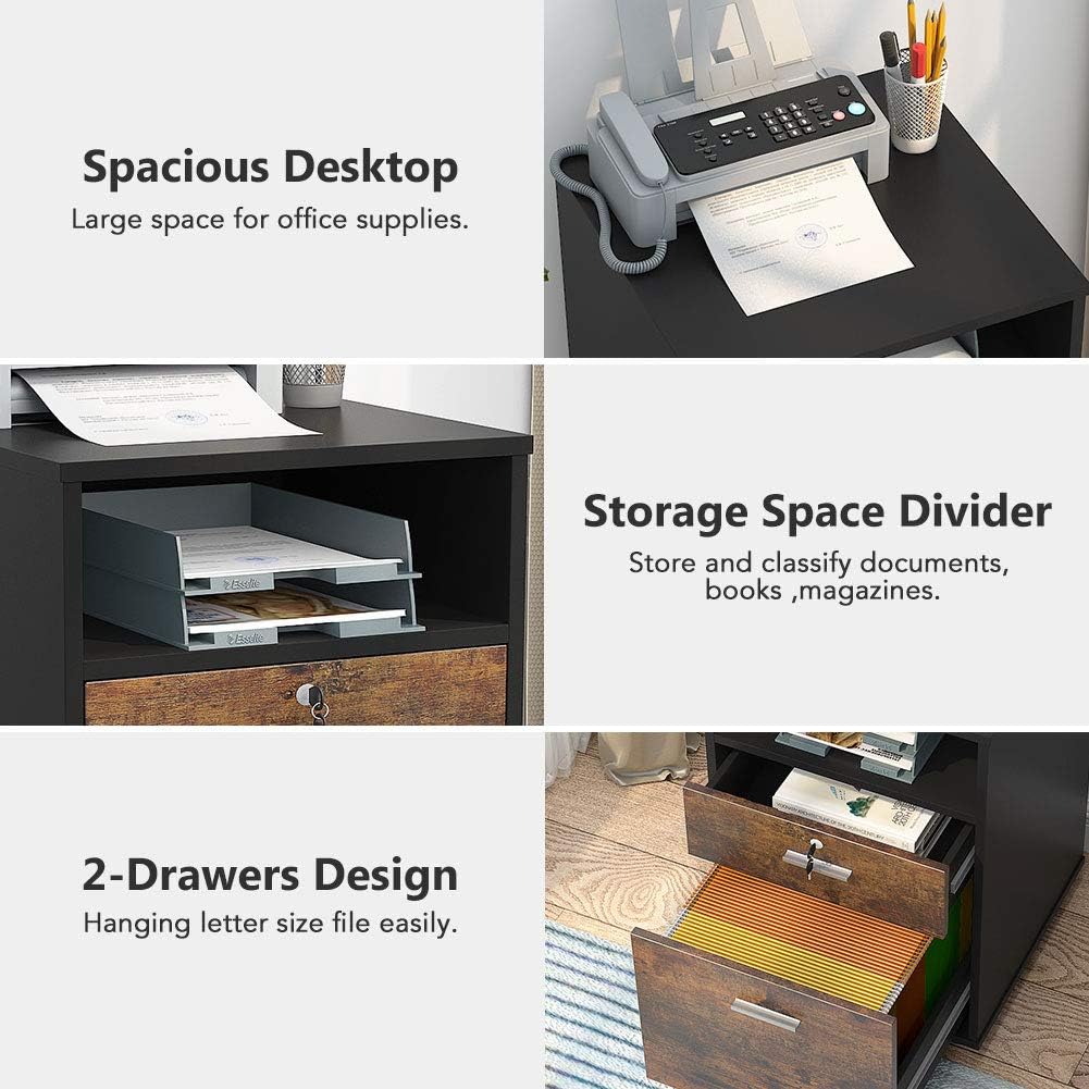 Mobile File Cabinet with Lock